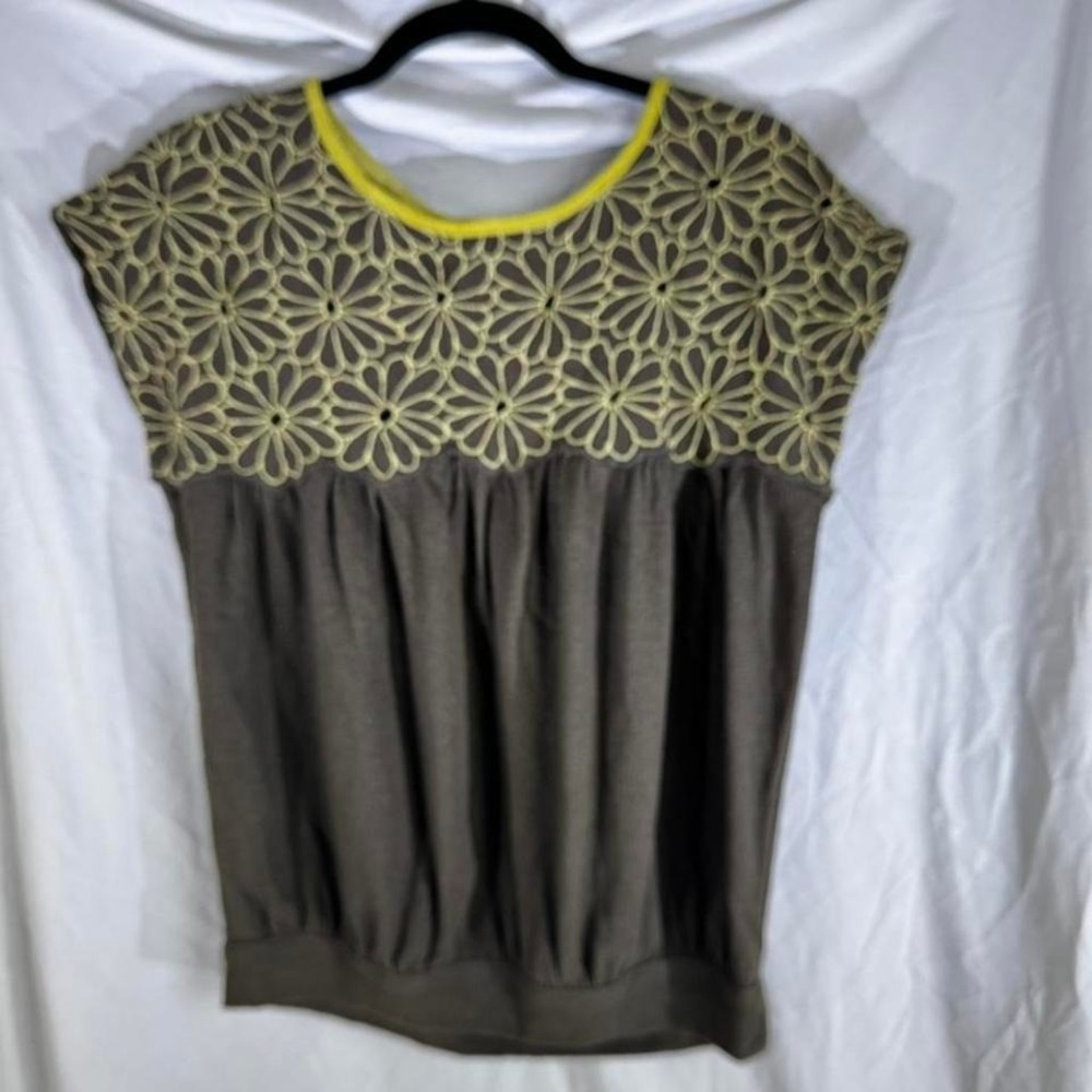Freepeople Brown and yellow floral print blouse #floralprint 0018